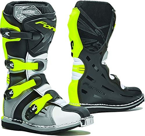 FORMA FORC370-15987832, Stivali Moto, Grigio Bianco Giallo Fluo, 32 EU