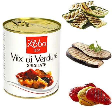 GR 780 MIX DI VERDURE GRIGLIATE PEPERONI ROSSI E GIALLI, ZUCCHINE E MELANZANE