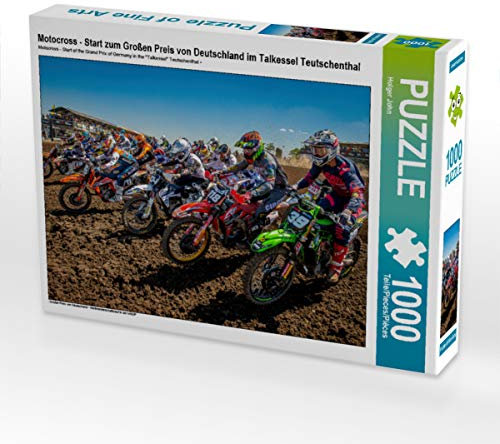 CALVENDO Puzzle Motocross - Start zum Großen Preis von Deutschland im Talkessel Teutschenthal 1000 Teile Lege-Größe 64 x 48 cm Foto-Puzzle Bild von Holger John