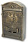 Verda Briefkasten Postkasten Retro Antik Vintage Wandbriefkasten Mailboxen Aluguss Modellwahl [40 x 25,5 x 9cm] Klassischer Antiker Metallbriefkasten (SN3663-3 Antik Gold)