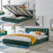 Bravich Ottoman Super King Bed Frame. 6FT Plush Velvet Super King Size Bed With Contemporary Headboard. Gas Lift Bed With Underbed Storage, 213cm x 182cm (Super King, Green, No Mattress)