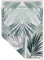 Fashion4Home Teppich Läufer - Tepiche für Wohnzimmer, Schlafzimmer, Küche, Kinderzimmer, Badezimmer - Boho Kelim - Läufer Flur, Palm-Grün-Weiß, Größe: 80x150 cm