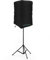 10-Inch PA/DJ Speaker Cover – Black 420D Polyester with Silver UV50 Coating – Water-Resistant, Protective Bag for Stand-Mounted Powered Speakers – Lightweight, Open-Bottom Design (Single Cover)