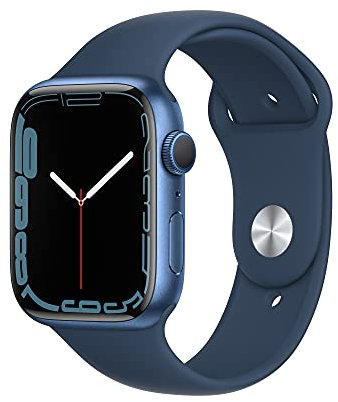 Apple Watch Series 7 (GPS, 45MM) -Blue Aluminum Case with Abyss Blue Sport Band (Ricondizionato)