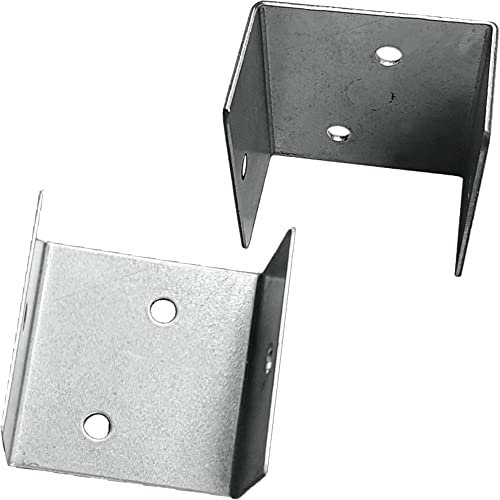 Fence Panel Clips Trellis U Clip Bracket for Timber Posts, Anti Rattling Secure Fence or Refix Panel Galvanised Fencing Clips for 46mm to 56mm Fence Panels - 10 Clips