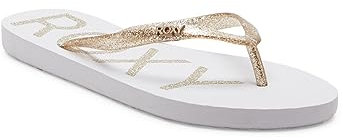 Roxy Damen Viva Sparkle Sandale, White/Champagne, 39 EU