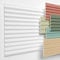 HEXIMO Lamellenwand (0.46 m²) aus XPS - Lamellen Wandpaneele Lamellenverkleidung Akustikpaneele weiß (1 Paneel, HLM-5-01 weiß) zum streichen Wohnzimmer Styropor