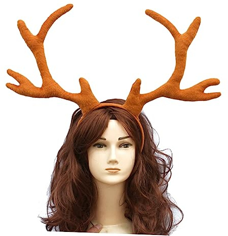 FOMIYES Stirnband Aus Echtem Elchgeweih Geweih-haarband für Erwachsene Jungen und Mädchen Weihnachtskostüm-zubehör