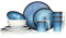Moritz Stoviglie da campeggio in melamina per 4 persone, 16 pezzi, lavabili in lavastoviglie, set da picnic | stoviglie da campeggio I Deep Ocean Design