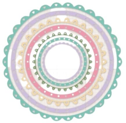 Craftelier - Essentielles Stanzschablonen-Set für Scrapbooking und Basteln | Kreative Kreisform - Durchmesser ca. 4,9 cm bis 14,6 cm