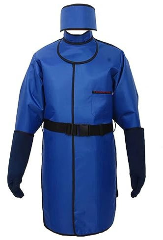 Bleischürze Röntgenschutzkleidung, 0,35 mmPb/0,5 mmPb strahlenbeständiger Bleianzug, 4-teiliges Set, Oral- und Haustiereinrichtung für Erwachsene (Color : 0.5mmPb, Size : 90x60cm)