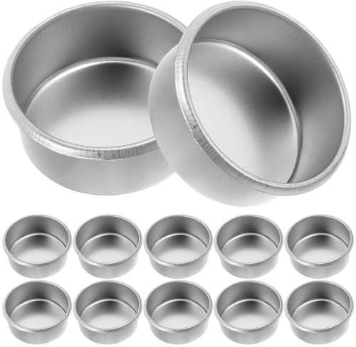 AOKWAWALIY 20Pcs Metal Tealights Cup Iron Round Votive Candle Holder Empty Candle Vessels Votive Tealight Candle Container Empty Case for DIY Candle Making
