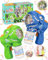 Seifenblasenpistole Seifenblasenmaschine Gun Kinder, 2Stücke Dinosaurier Seifenblasen Pistolen mit Seifenblasenlösung, Blasenspielzeug Geschenk für Kinder Geburtstag Hochzeit Bubble Gun