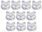 10 Stück Katzen Masken Zum Bemalen, Plastik Tiermasken Damen Zum Selbermachen Weiße Halbmasken Für Maskerade Kinder Persönlichkeit Papiermasken Tier-Cosplay Für Halloween, Tanzparty, Festival