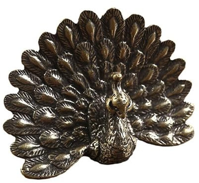 Generic Pfau Open Screen Ornament, Pfau Statue, Bücherregal Dekoration, Kabinett Tiers Erie, Messing Handwerk Skulptur, Messing Pfauen Ornamente