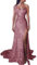 YIMAIWLX Vestito Abito Elegante da Donna Abito da Sera Lungo Una Spalla con Abito Senza Maniche Abito Senza Maniche Abiti da Cocktail Abiti da Matrimonio-Oro Rosa-s