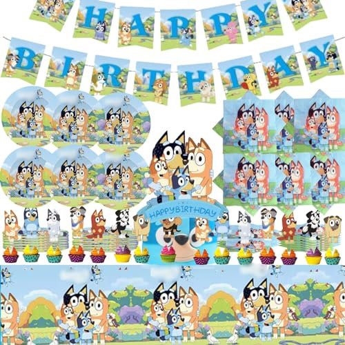 Fiesta de cumpleaños en honor, 67 piezas, decoración para el cumpleaños, vajilla de fiesta para niños, manteles, toallas, platos, tarjetas, tarjeta grande, pancarta