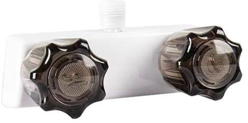 Reemplazo para grifo de ducha de autocaravana, regulador de válvula para grifo de ducha de autocaravana, control de válvula mezcladora de caja de ducha externa, 2 botones, fácil de instalar, reemplazo