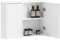 SoBuy Spiegelschrank mit Lamellentür Hängeschrank mit Spiegeltür Wandschrank Badschrank Badmöbel Spiegel Wandspiegel Badspiegel weiß BHT ca. 60x46x15cm BZR153-W
