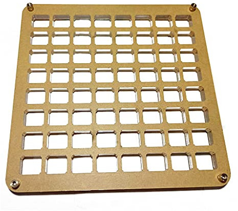 Placa acrílica transparente de 6 mm de altura para base de almacenamiento MX h, 36 agujeros, 49 agujeros, 64 agujeros