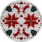 Snowflakes Christmas Tree Skirt Latch Hook Kit 60x60 cm Printed Canvas Pattern for Home Xmas Tree Decor