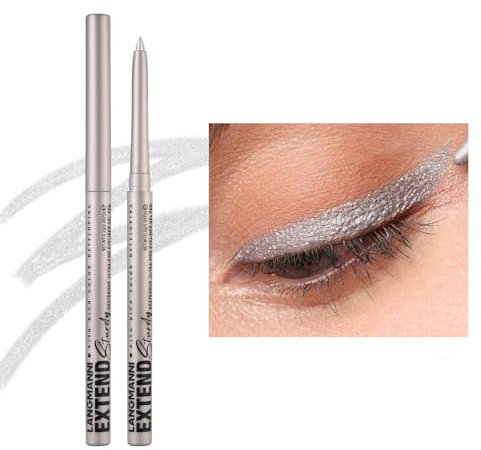 Eyeliner-Stift-Set, schimmernder, matter Eyeliner-Stift, cremiger, einziehbarer Eyeliner, ultrapigmentiert, schnell trocknend, wasserfest und wischfest, kreiert fette und definierte Linien (#02)