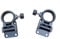 IUSOT Lot de 2 supports muraux pour parasol de pêche, support de boîte de pêche en alliage d'aluminium, colliers de serrage réglables et pliables pour la pêche en plein air, balcon, terrasse (noir)