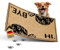 ElbFuchs® Fußmatte Hund Kokos lustig | 60x40cm | hereingedackelt [EXTRA LANGLEBIG & rutschfest] | Kokosmatte Fussmatte Aussen & Innen | Fußmatte Dackel | Fußmatte Hund