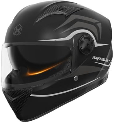 ACMEDE Casque Moto Intégral Homme Femme Adulte 54-61CM, Casque Intégral avec 2 Visières pour Moto Cruiser, Scooter, Casque de Chute avec Pare-Soleil pour Femmes Hommes