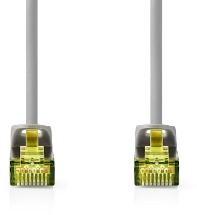 NEDIS Cat 8.1-Netzwerkkabel - S/FTP - RJ45 Stecker - RJ45 Stecker - 3.00 m - Rund - LSZH - Grau - Label