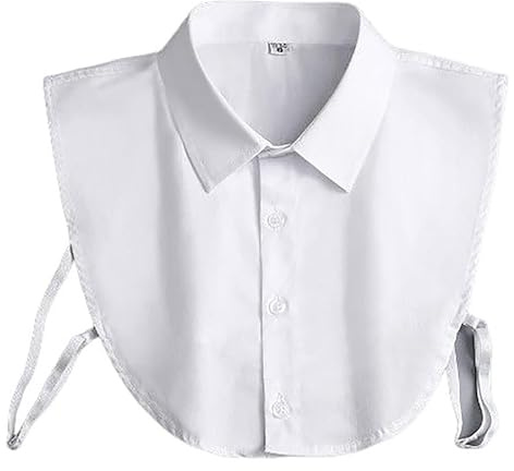 BrightGlow Col Femme Faux Col Chemisier Insert de Col Femme Homme Faux Col Amovible Demi Chemise Col à Carreaux Haut en Coton Vêtements Accessoires S