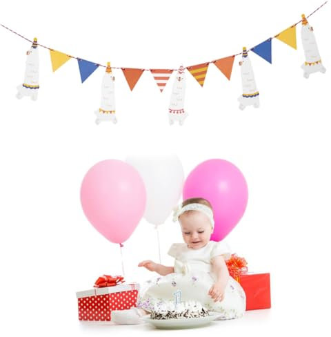 VICASKY Lama Girlande Bunte Lama Banner Für Kindergeburtstagsfeiern Dekoration Für Kinderzimmer Und Geburtstagsfeiern Partybedarf Für Lama Themenpartys