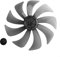 Hoja de ventilador silenciosa de 350 mm, piezas de repuesto de hélice de plástico con cubierta de tuerca 7/9/15 hojas para ventiladores de mesa de piso (9 hojas)