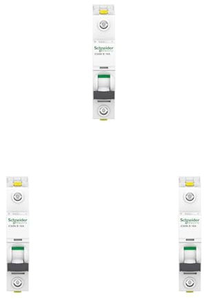 Schneider Electric Leitungsschutzschalter IC60N 1P 16A B, A9F03116 (Packung mit 3)