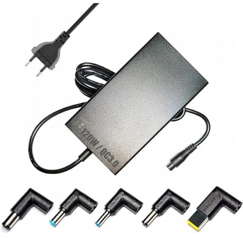 Universal 120W Laptop Charger with USB QC3.0 Fast Charging - Compatible with HP, Lenovo, Acer, Asus