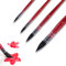 Set de 4 Pinceaux Aquarelle Professionnels | Poils d'Écureuil Naturels et Nylon | Pinceaux Ronds à Pointe Fine pour Lavis et Détails | Tailles #0, 2, 4, 6
