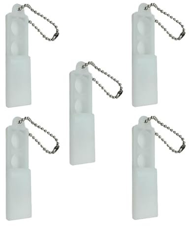 Hearing Aid Battery Case, 5pcs Plastic Hearing Aid Battery Storage Boxes with Keychain, Pocket Size Holder, Portable Travel Case for