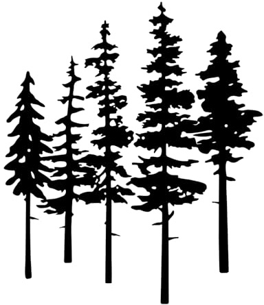 ESTART Metallkiefernmauer-Wanddekoration, Metallbaumwanddekor, Hüttendekoration, Baumdekoration, Natur rustikale Wanddekoration für Zuhause, Büro, Bauernhaus, drinnen und draußen (Schwarz)