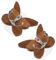 Mobestech 2 Pezzi Appendiabiti Montato Ganci a Farfalla Da Muro Mini Ganci Da Parete Ingresso Con Parete Farfalla Carino Gancio Appendiabiti Decorativo Per Gancio Di Legno Marrone