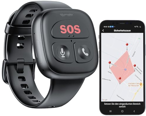 simvalley MOBILE Senioren Notruf Armband: 4G-Notfall-Armband mit Freisprechen,Versandrückläufer (Senioren Notruf Uhr, GPS)