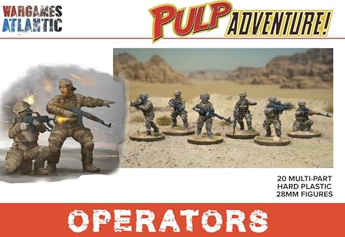 Wargames Atlantic, Pulp Adventure, Operators, Figurines en plastique dur 28 mm