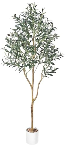 NEWBLUE 5FT Artificial Olive Tree with Realistic Leaves and Fruits | 150CM Large Tall Fake Plants for Home Office Indoor Outdoor Decor
