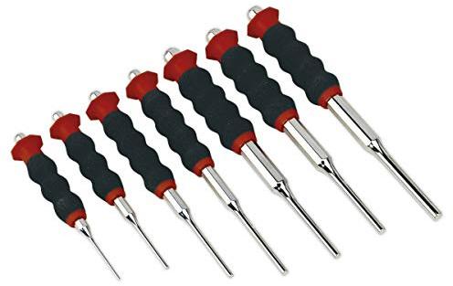 Sealey Ak9131 Sheathed Parallel Pin Punch Set 7Pc 2-8Mm