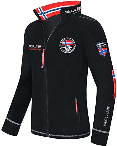 Nebulus Herren Fleecejacke EXPLORE, warme Fleece Jacke, mit langem Full-Zip Reißverschluss