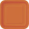 Unique Party - 32240 - Paquet de 16 Assiettes Carrées en Carton - 18 cm - Orange