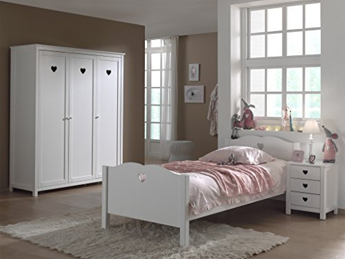 Vipack 'Autobett Amori Waschtisch Zimmer-Holz weiß 3-teilig, Holz, weiß, 159 x 57 x 190 cm