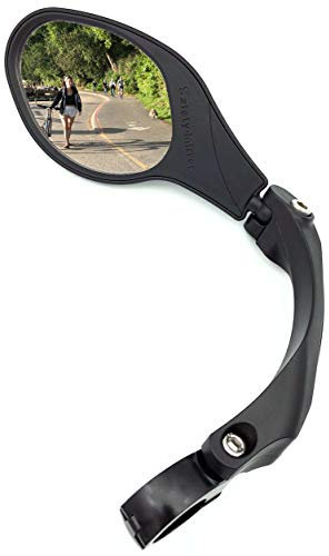 Hafny Edelstahl-Linsen-Lenker-Fahrrad-Spiegel w/Reflektor, sicherer Rückspiegel, Fahrrad-Spiegel, HF-MR081 (Left)