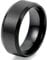 JewelryWe Schmuck 8mm Herren Ring, Polished Ehe-Verlobungs Eheringe Partnerringe Edelstahlring, Schwarz Bandring Größe 71 mit Geschenk Tüte