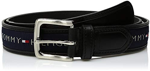 Tommy Hilfiger Men's Sw-11tl02x032-blk-30 Belt, Black/Navy, 30