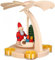 Seiffener Volkskunst | Weihnachtspyramide Teelicht Bogenpyramide | 18 cm Pyramide | Moderne Volkskunst aus dem Erzgebirge | 16251 | Weihnachtsmann mit Schlitten